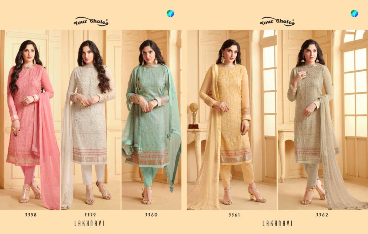 Indian Real Georgette Bottom Inner Bottom Dull Santoon Dupatta Najin With 2 Side Emb Less & Tusle