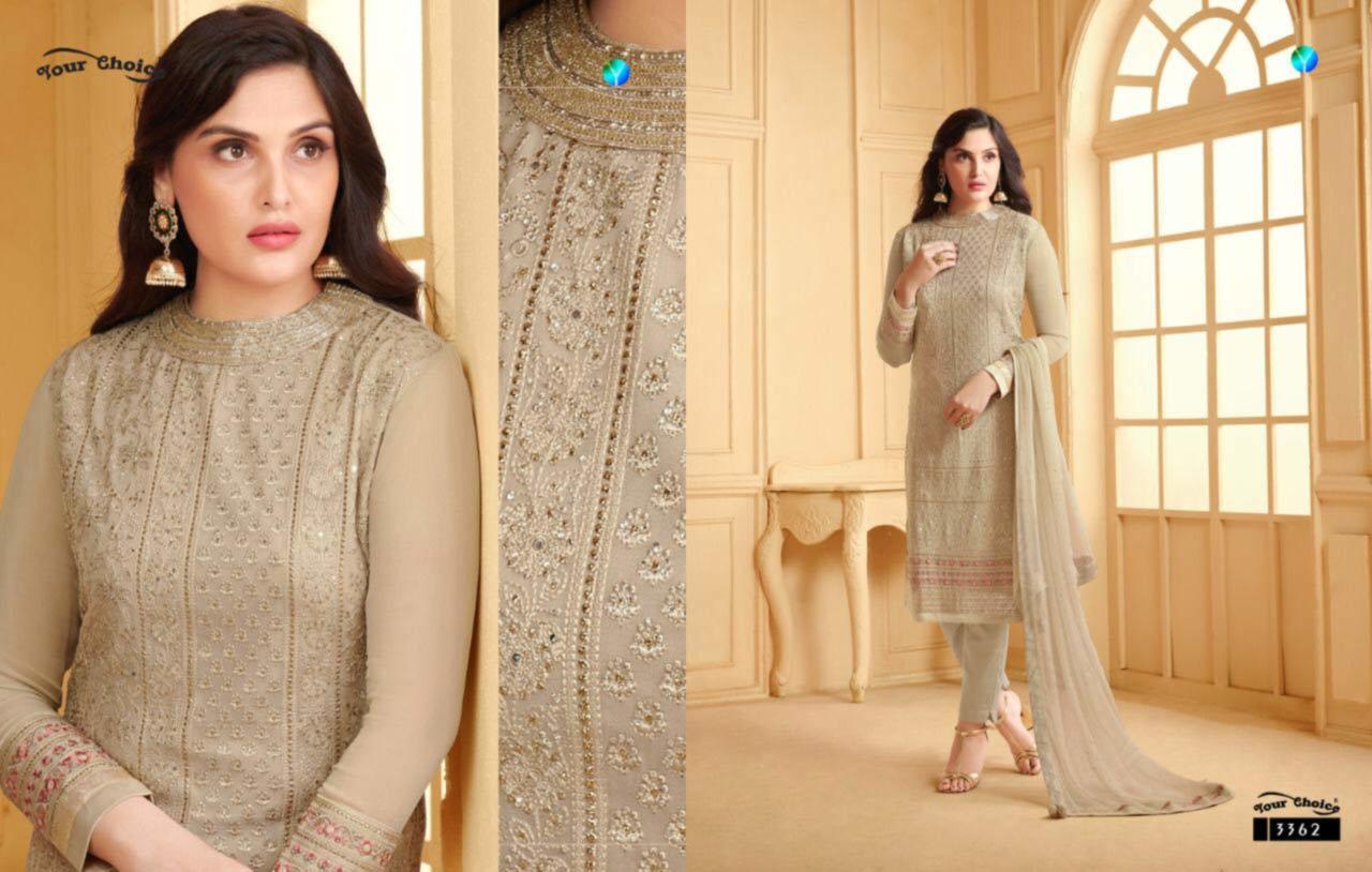 Indian Real Georgette Bottom Inner Bottom Dull Santoon Dupatta Najin With 2 Side Emb Less & Tusle