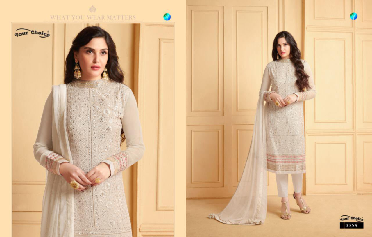 Indian Real Georgette Bottom Inner Bottom Dull Santoon Dupatta Najin With 2 Side Emb Less & Tusle