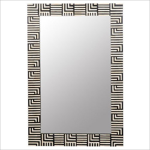 Bone Inlay Mirror Frame No Assembly Required