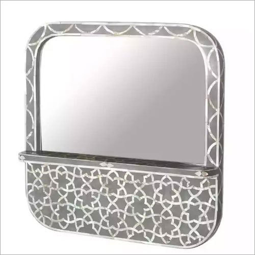 Mother Of Pearl Square Mirror Frame No Assembly Required