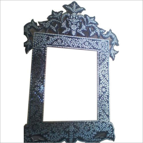 Bone Inlay Glass Mirror Frame No Assembly Required