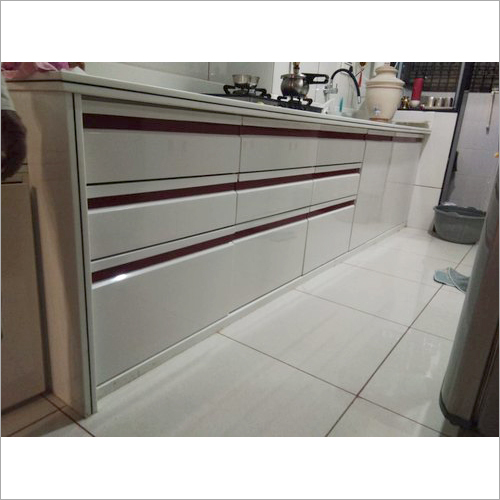 G Handle Modular Kitchen With Shutter Carpenter Assembly