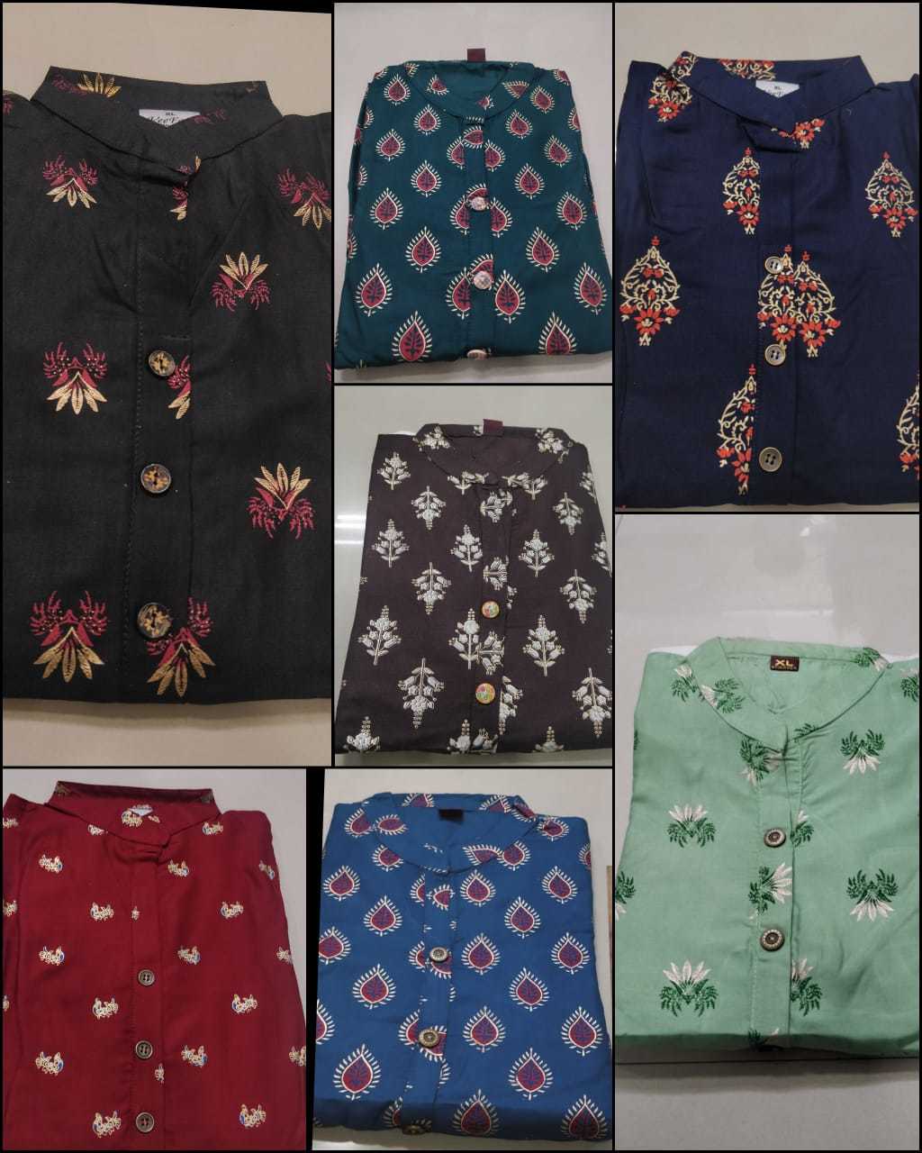 Rayon Foil Print Kurti