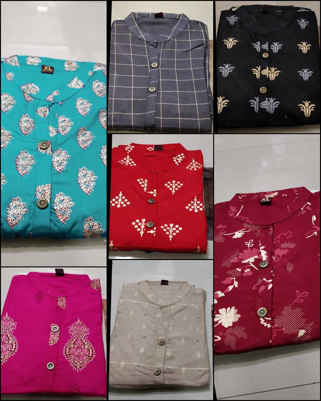 Rayon Foil Print Kurti