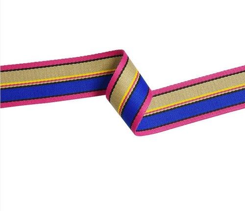 Multicolor Patterned Polyester Webbing