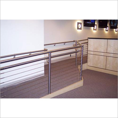 Polished Stainless Steel Glass Balcony Railing