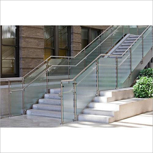 Polished Stainless Steel Glass Balcony Railing