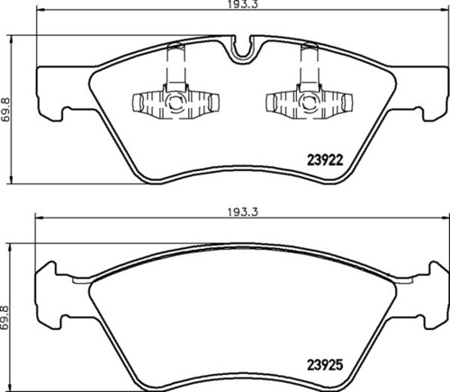 Merc FR Brake Pads