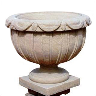 Pot - Sandstone, 12x12x12 inches, Beige | Elegant Design, Durable Material, Weather Resistant, Easy Maintenance, Classic Style