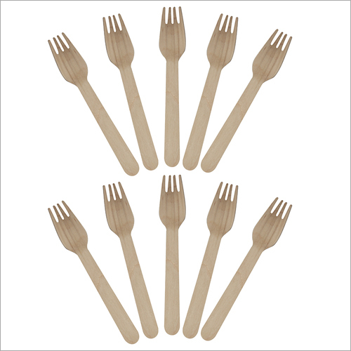 Cornstarch Fork - Birchwood Material, 6 Inch Size | Eco-friendly Solution For Events And Snack Serving