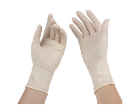 White Examination Gloves Pre-powdered