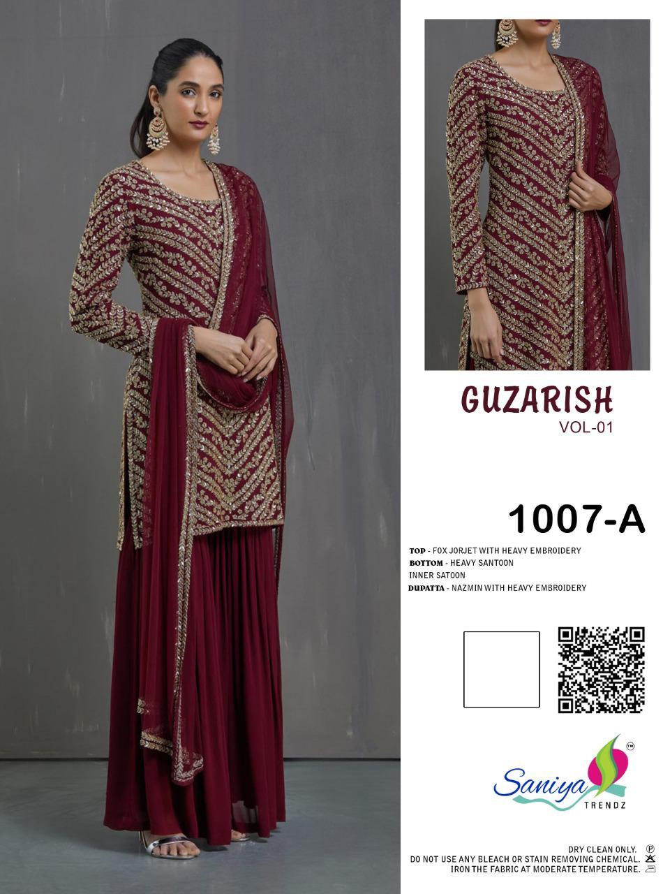 Red Guzarish Vol Heavy Pakistani Salwar Kameez