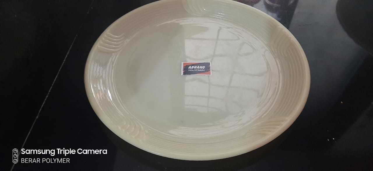 Plastic Dinner Plate - 12 Inch Round, All Colors | Durable Plastic Moulded Design, Lightweight At 160 Grams, Ideal For Dinner And Lunch