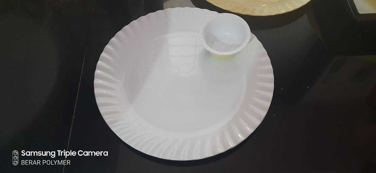 Plastic Dinner Plate - 12 Inch Round, All Colors | Durable Plastic Moulded Design, Lightweight At 160 Grams, Ideal For Dinner And Lunch