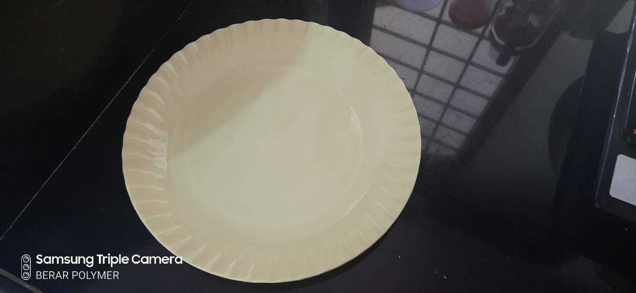 Plastic Dinner Plate - 12 Inch Round, All Colors | Durable Plastic Moulded Design, Lightweight At 160 Grams, Ideal For Dinner And Lunch