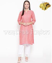 All Khadi Look In Solid Colour South Cotton Kurti