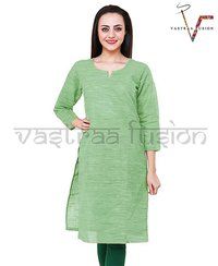 All Khadi Look In Solid Colour South Cotton Kurti