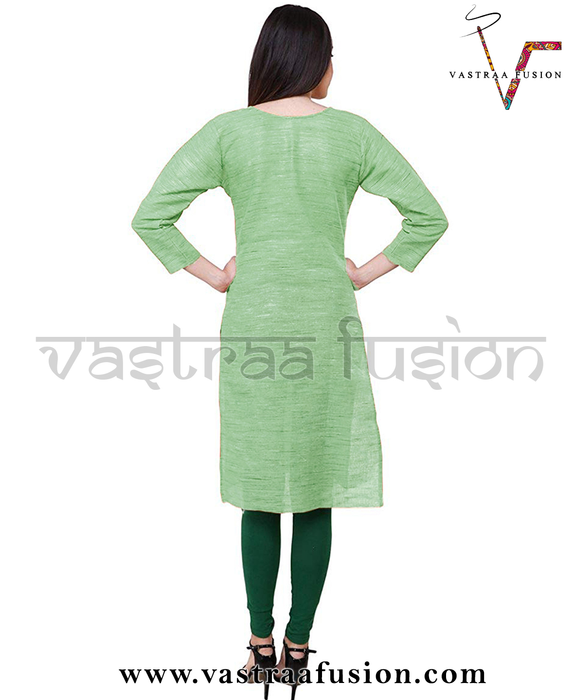 Khadi Look In Solid Colour South Cotton Kurti - Cotton Blended Jute, Sizes 36-50 Inches, Available In 25 Colors | Regular Fit, Casual And Festive Wear