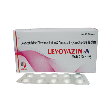 लेवोसेटिरिज़िन डाइहाइड्रोक्लोराइड और एम्ब्रॉक्सोल हाइड्रोक्लोराइड टैबलेट