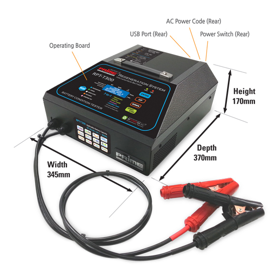 Rpt-t300 Battery Condition Tester Regeneration System - Dimension (L*w*h): 43*52*28 Centimeter (Cm)