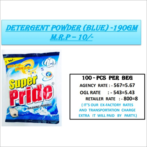 190 GM Bluee Detergent Powder