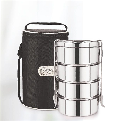 Silver Arhanto  Bento 4 Insulated Tifffin