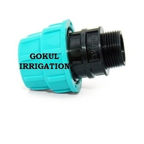 ब्लैक एंड ग्रीन पीपी पुरुष थ्रेड एडाप्टर