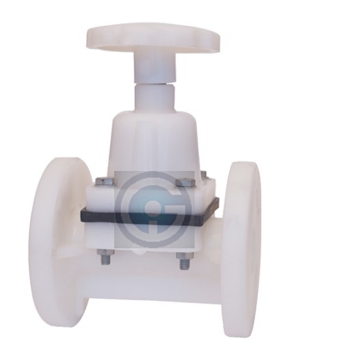 Pp Flanged Diaphragm Valve - White, Available in Various Sizes | Ideal for Water Pipe Fittings