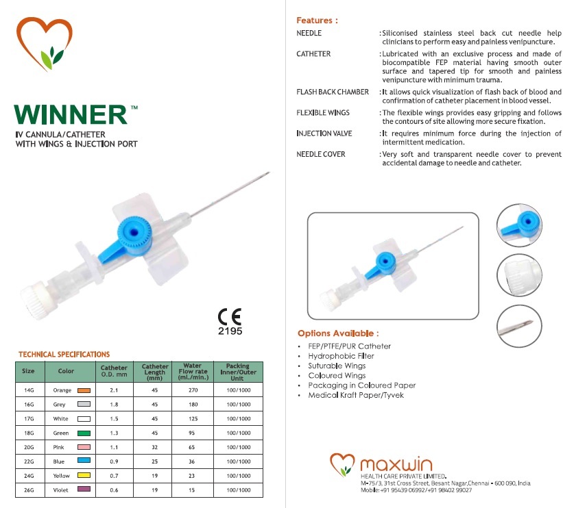 Pink Iv Cannula And Catheter