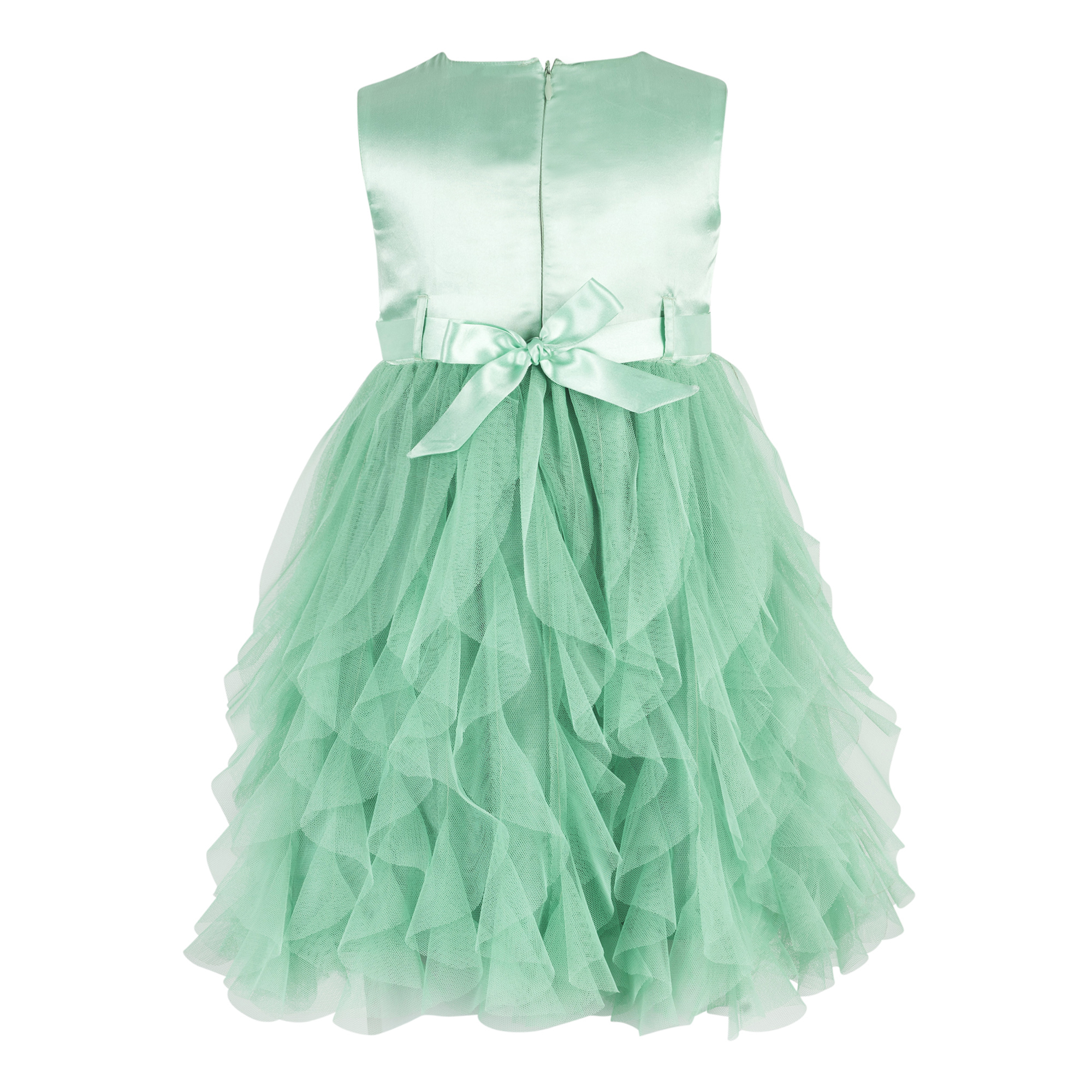 Kids Sea Green Waterfall Dress Age Group: 2-10 Years