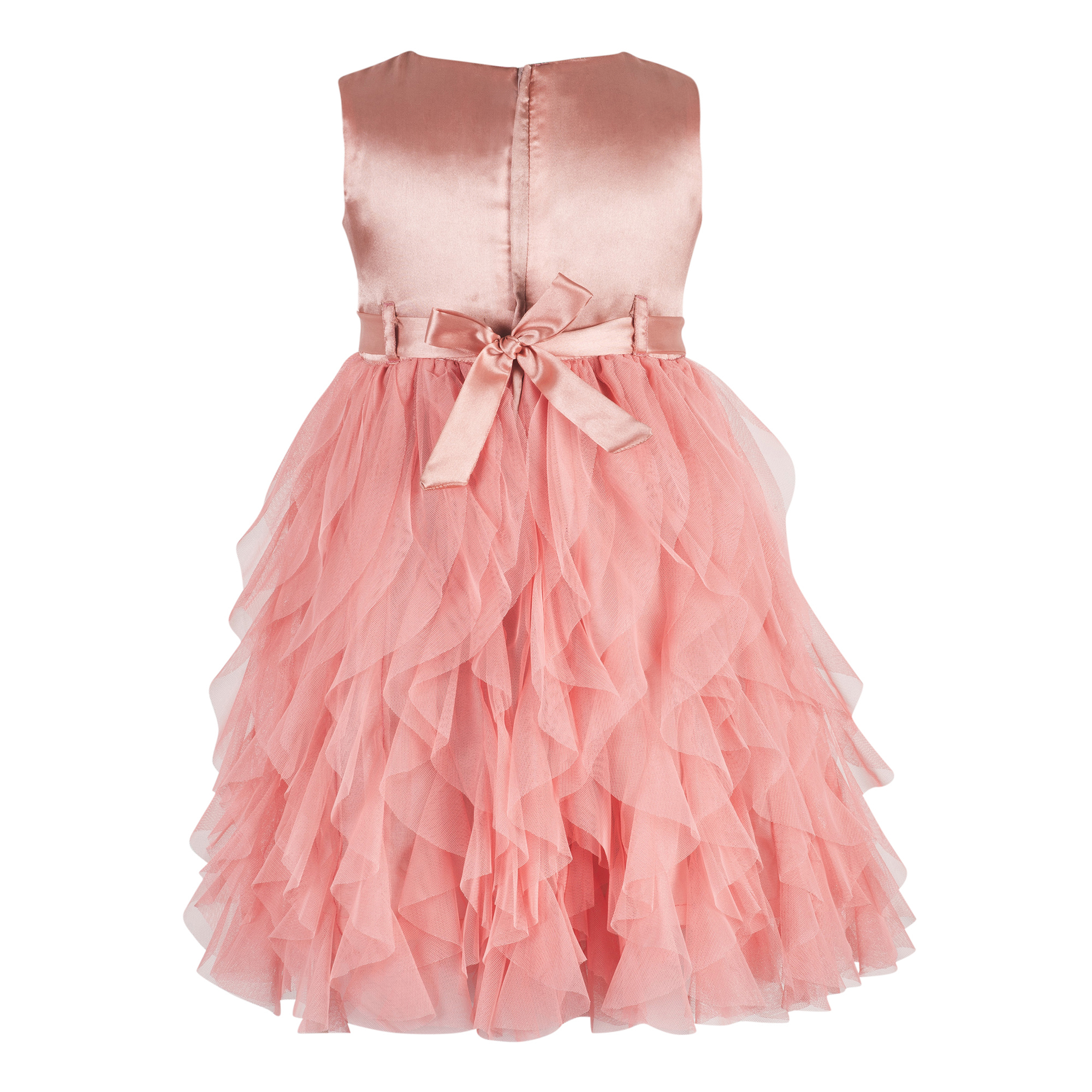 Kids Orange Waterfall Dress Age Group: 2-10 Years