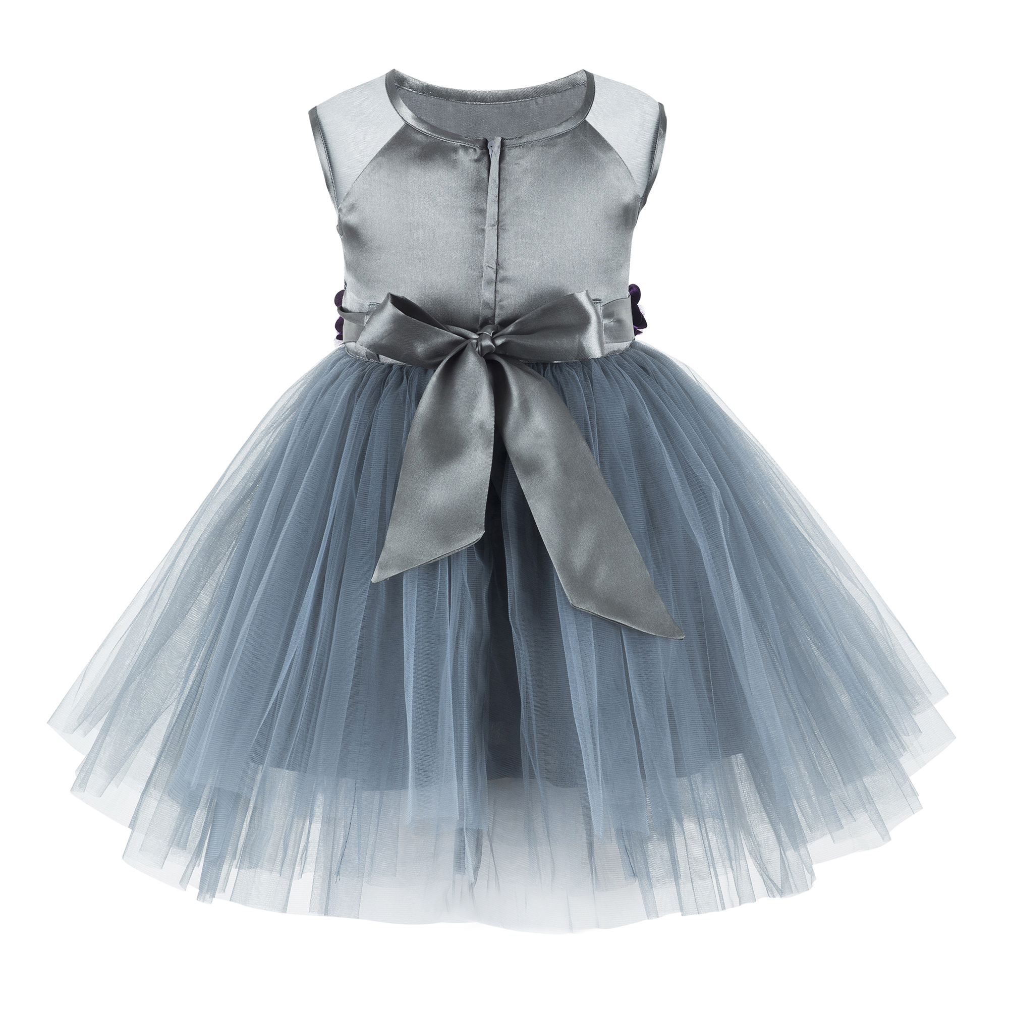 Sequins Embellished Grey Knee Length Party Frock Age Group: 2-12 Years