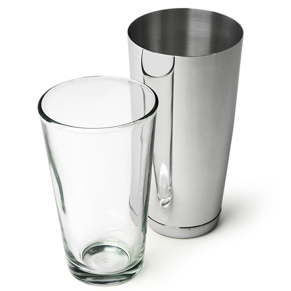 Boston Shaker With Base- Stainless Steel - 530 Ml / 850 Ml , Medium Size, Round Shape, Steel Color, Modern Style, Lightweight At 100 Grams