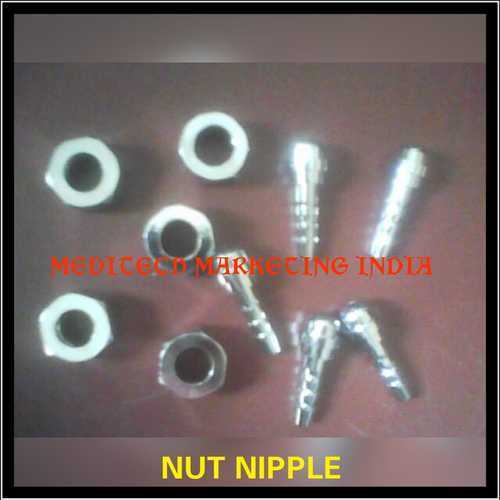 NUT NIPPLE FOR OXYGEN - Brass Material, 300 Grams, Silver Color | Regulator Pipe Application, Bulk Purchase Incentives, Contract Manufacturing Services