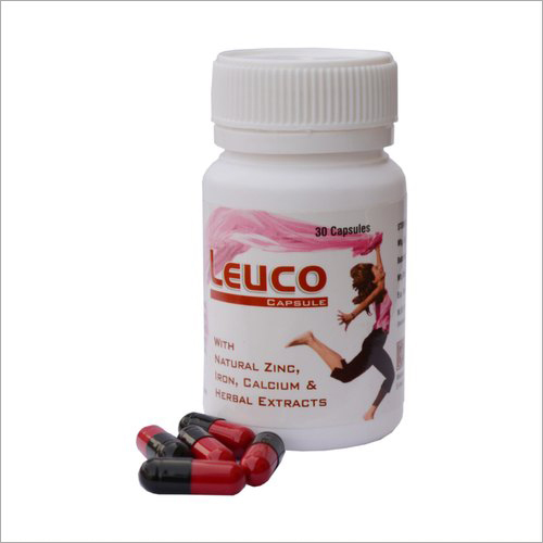 Leuco Herbal Capsules - Medicine Grade Composition: Pradrantak Lauh, Kukutandtwak, Yasad Bhasma, Bang Bhasma | Prescriptive Treatment for Leucorrhoea, Infertility, General Weakness, 30 Capsules in Plastic Container