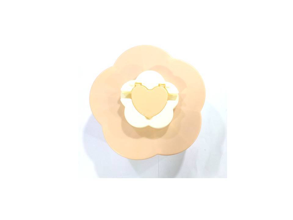 Flower Design 5 Sections Storage Box - Abs Plastic, Heart Shape Top With Mobile Stand | Capacity 200 Ml Per Section, Ideal For Dry Fruits And Snacks