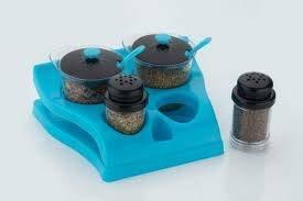 Metallic Multipurpose Dining Set Of 2 With Salt And Pepper Container Cavity Quantity: Single