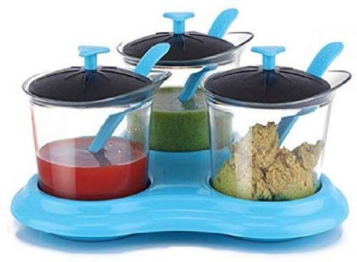 Orange Metallic Multipurpose Dining Set Of 3