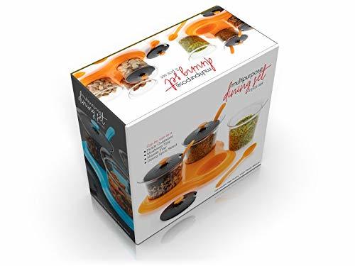 Orange Metallic Multipurpose Dining Set Of 3