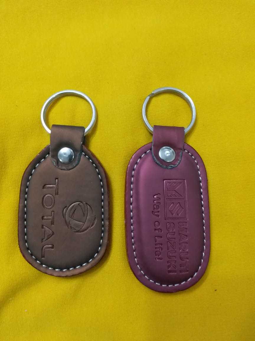 Indian Leather Printed Keychain