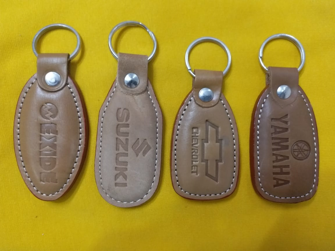 Indian Leather Printed Keychain