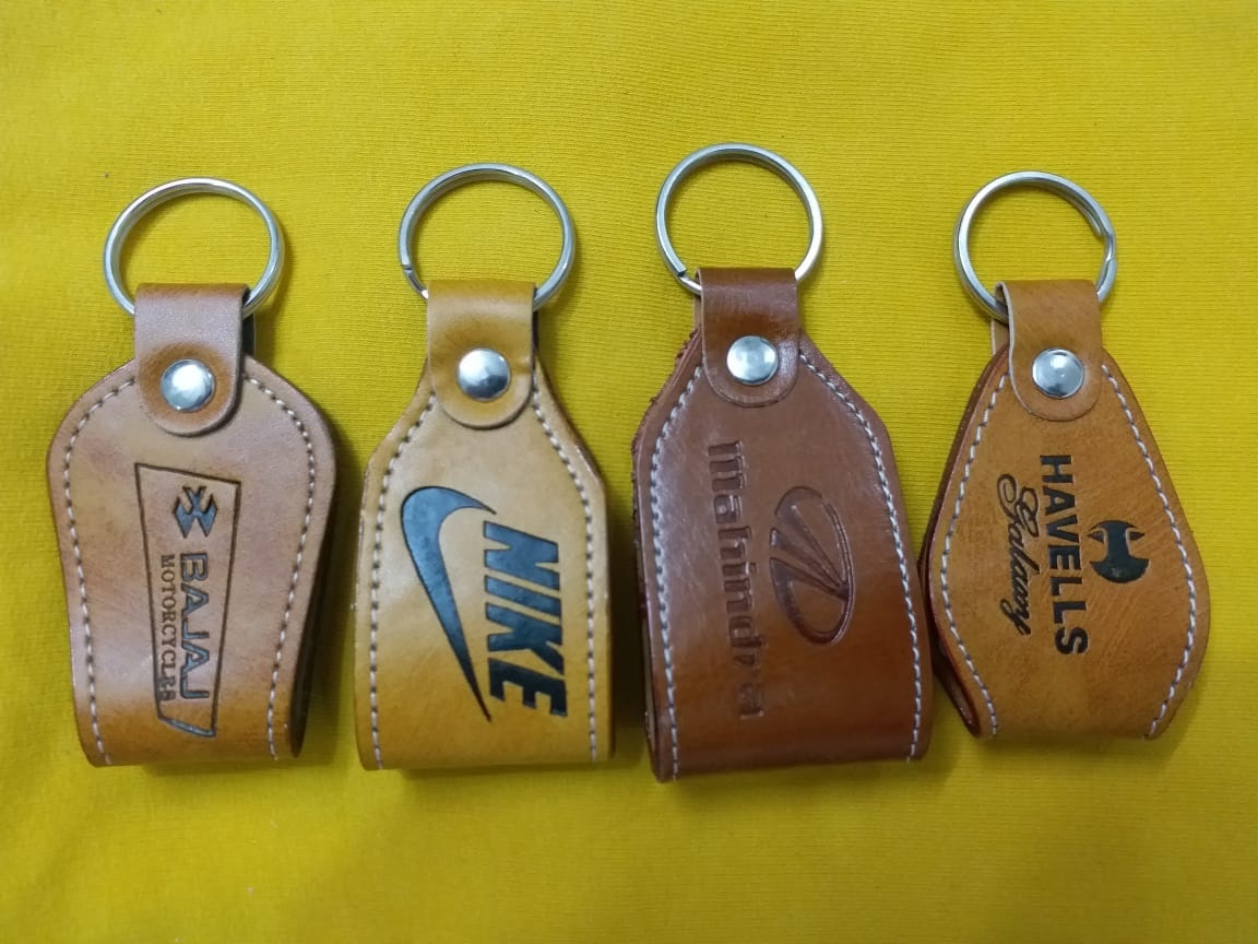 Indian Leather Printed Keychain