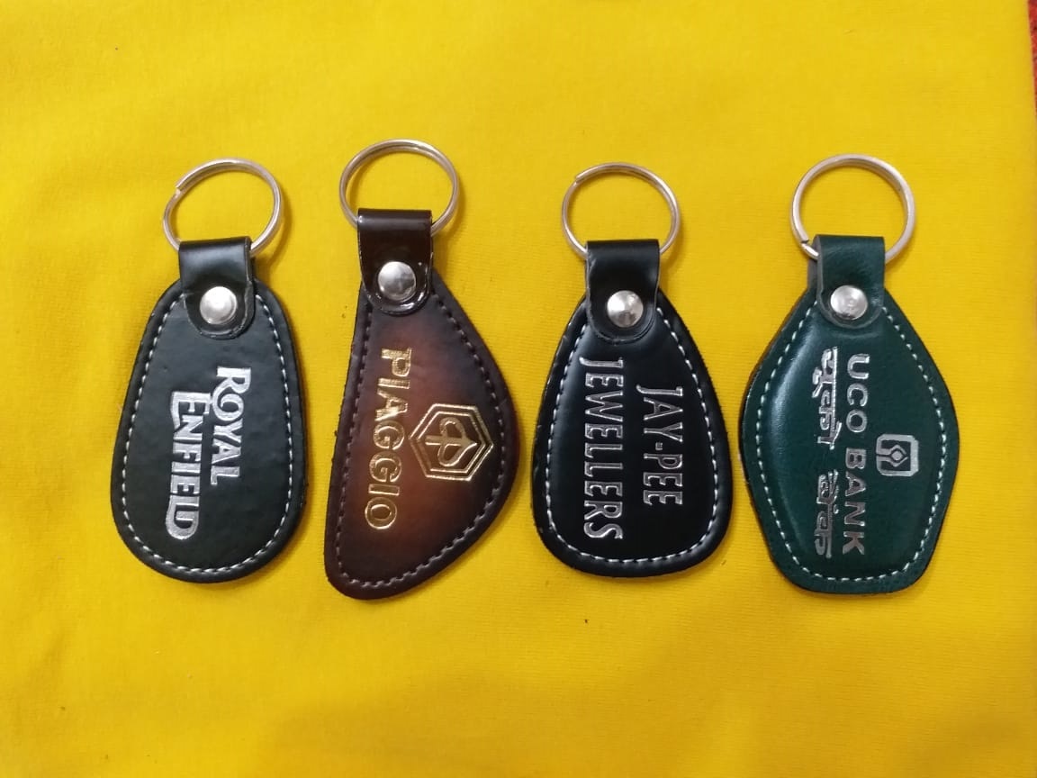 Indian Leather Printed Keychain