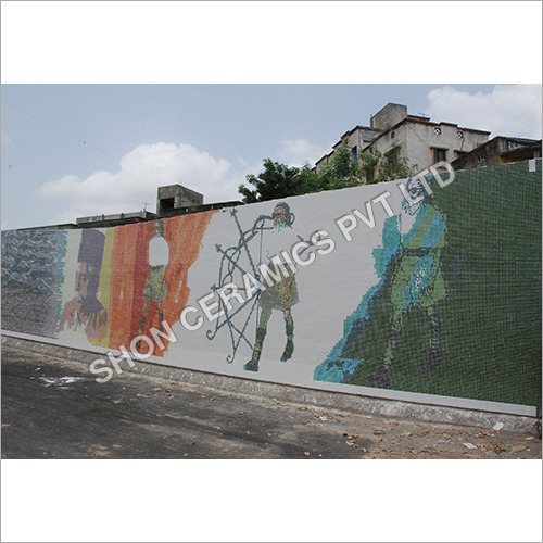 Mosaic Modular Mural Tile - Glass Material, 5-10mm Thickness | Stain Resistant, Durable for Exterior Use, Ideal for Mural Design