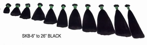 Non Remy Double Drawn Black Human Hair
