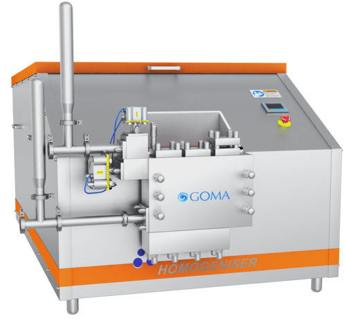 High Pressure Homogenizer - Stainless Steel, 20-20,000 LPH | Automatic, PLC Control, Free Stand, High Pressure Triplex Pump