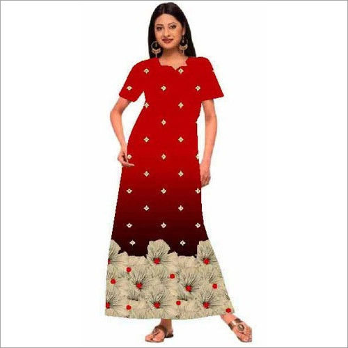 डिज़ाइनर कॉटन लेडीज़ मैक्सी