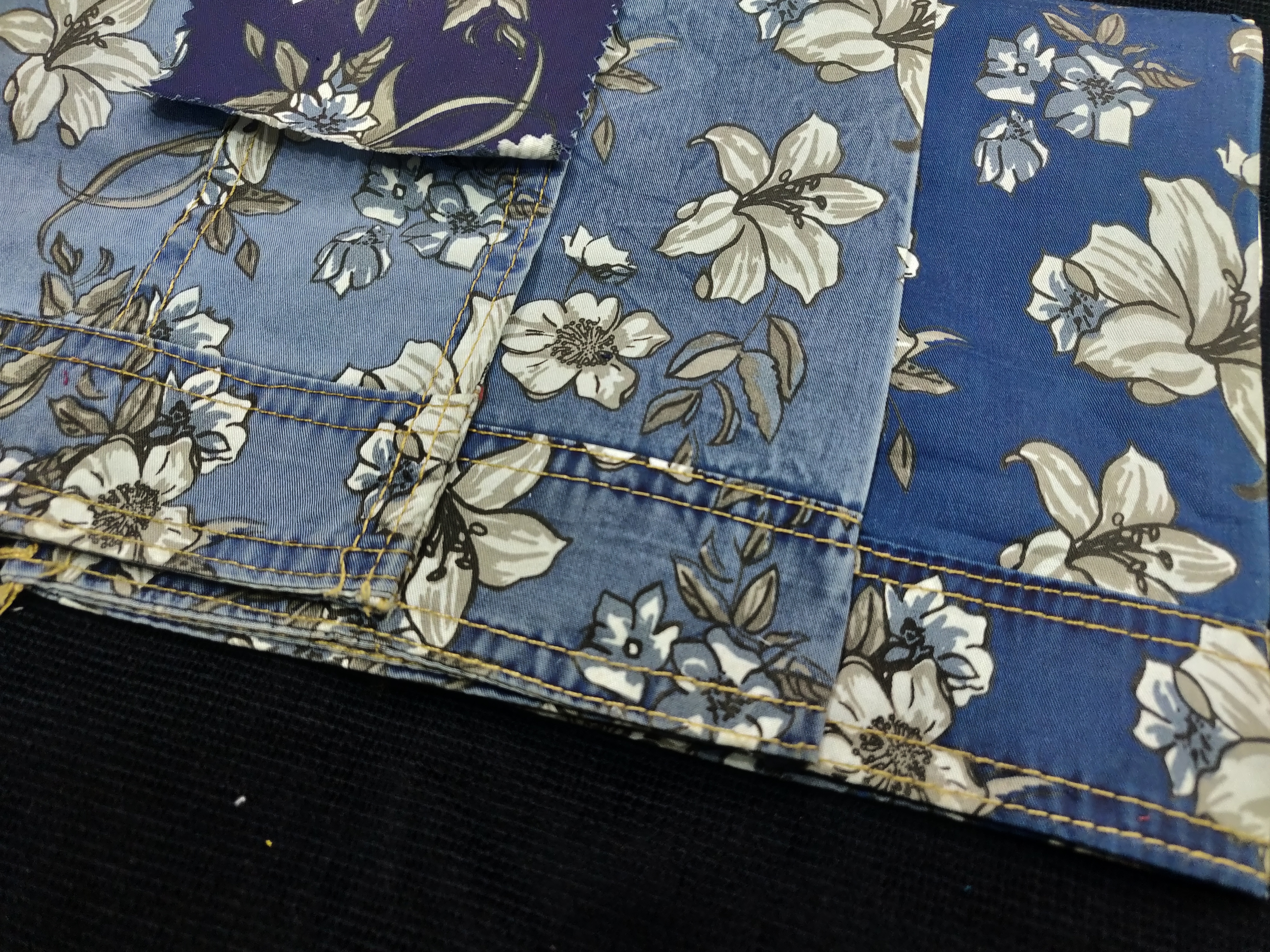 Indigo Printed Shirting Fabric - 100% Cotton Dobby Weave | Lightweight, Washable Design For Dresses And Garments