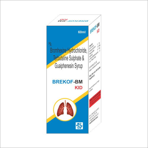 60 Ml Bromhezine Hydrochloride  And Guaiphenesin Syrup General Medicines